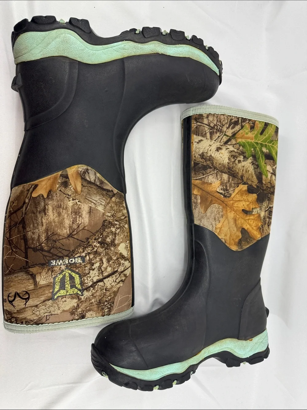 TideWe Real Tree Camo Mens Neoprene Rubber Wader Hunting Tall Boots, est sz 9
